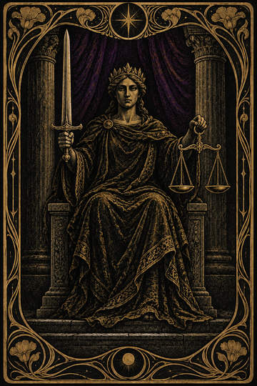 Justice tarot card