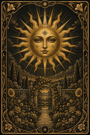 The Sun tarot card sample