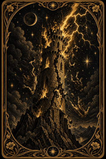 The Tower tarot card sample