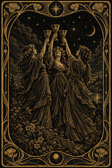 Three of Cups tarot card