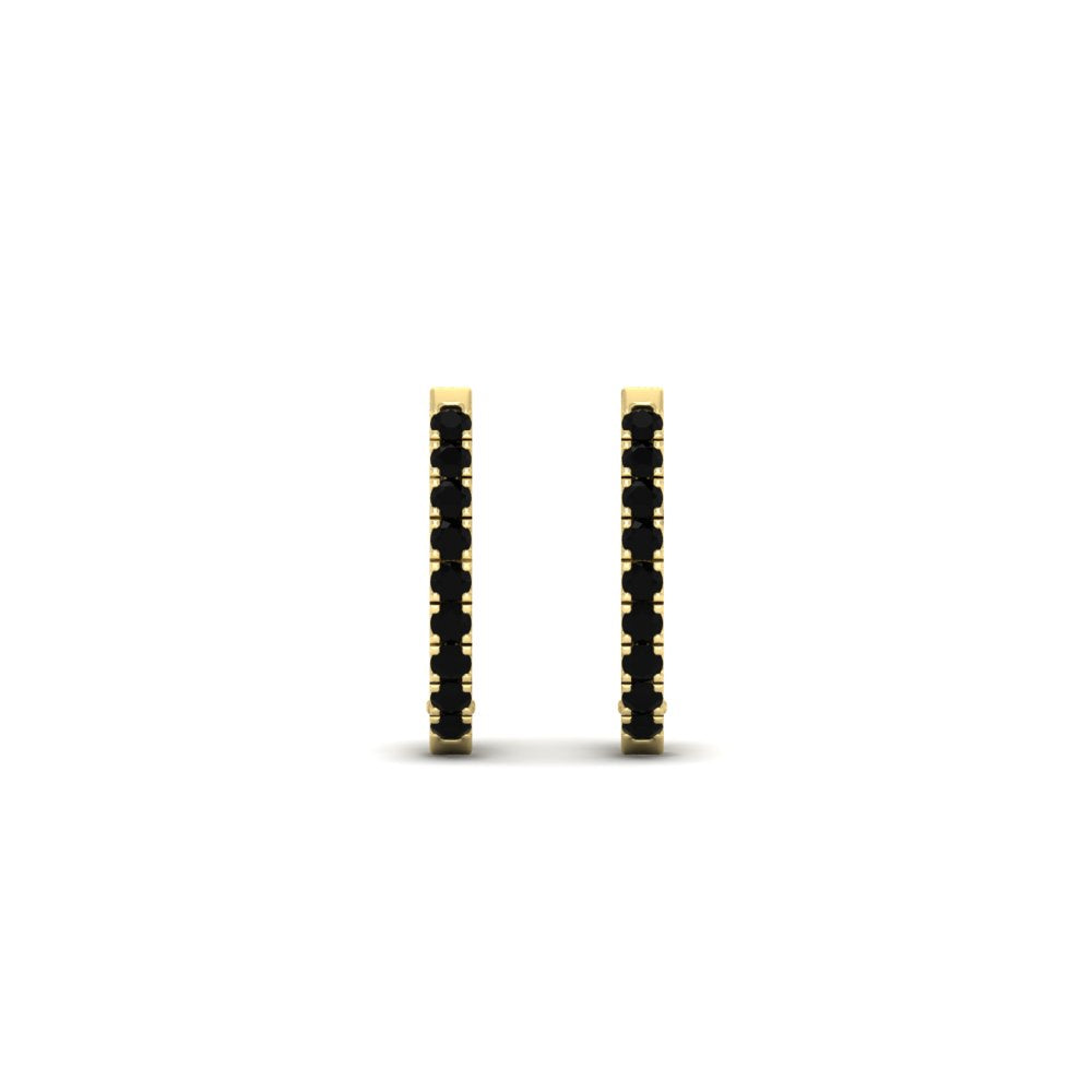 Round Cut 0.25 Ct Diamond Hoop Earrings