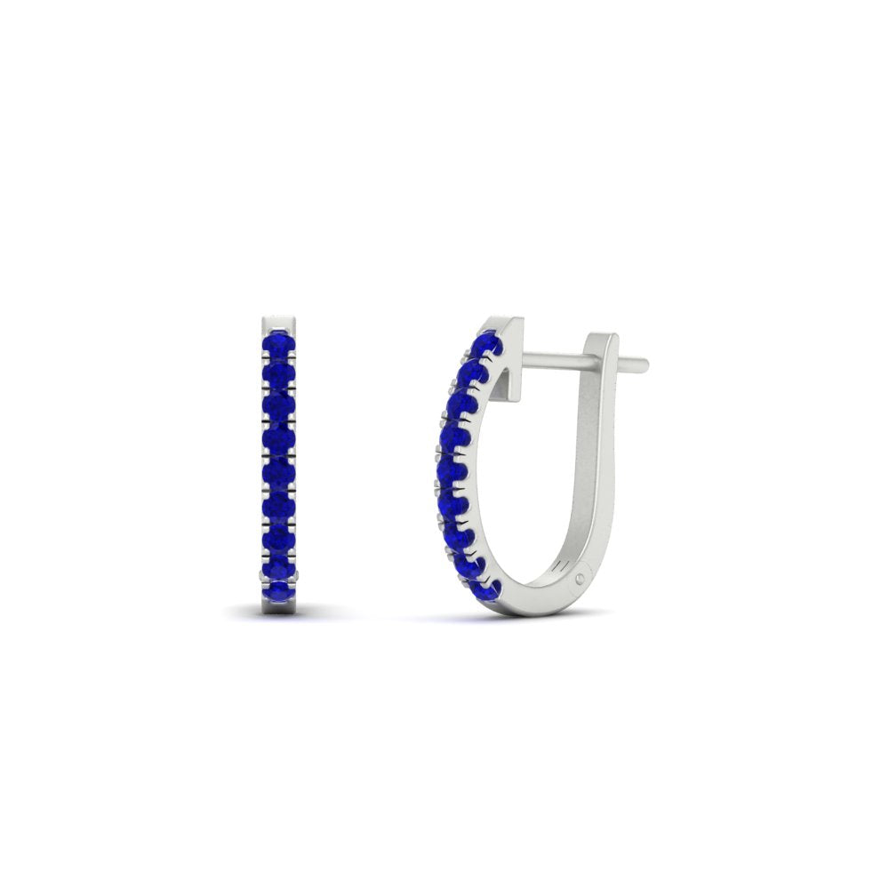 Round Cut 0.25 Ct Diamond Hoop Earrings
