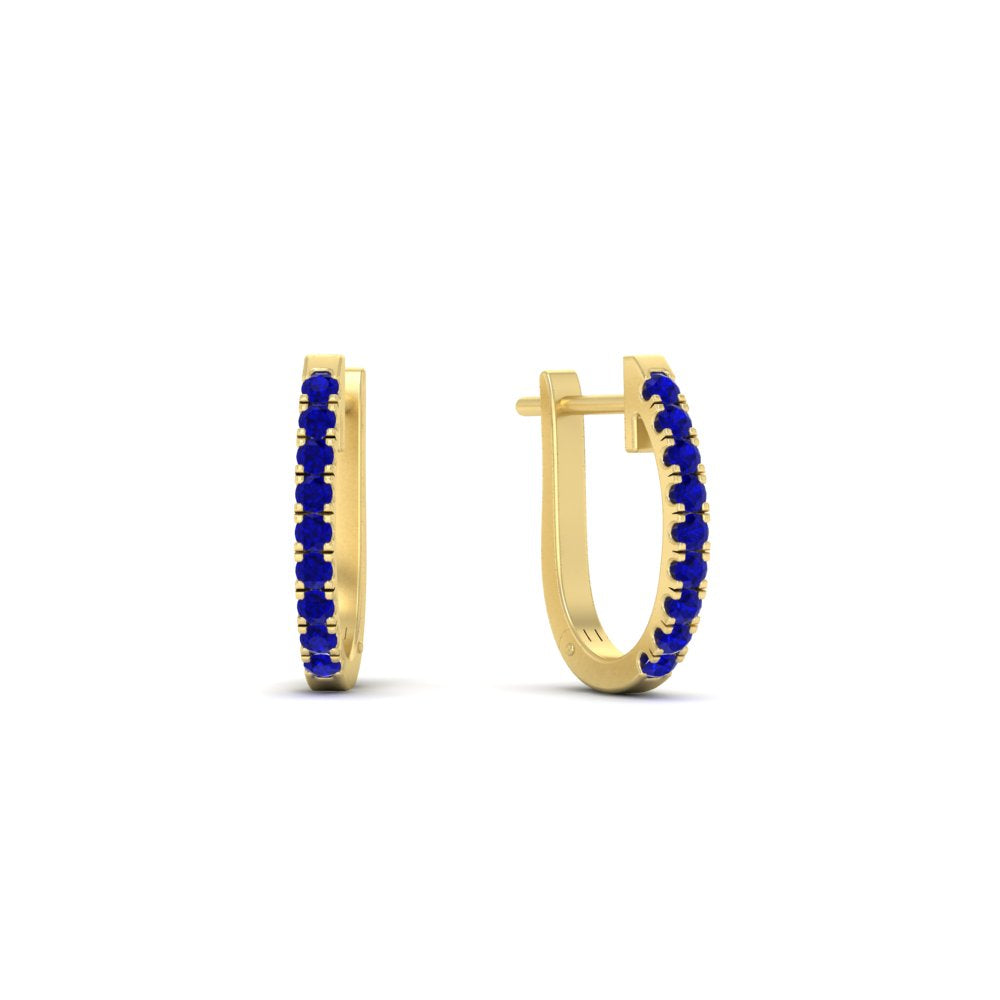 Round Cut 0.25 Ct Diamond Hoop Earrings