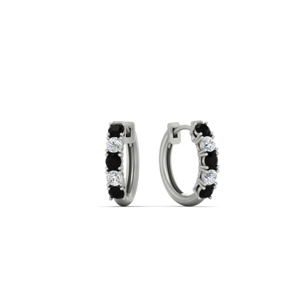 1/2 Carat Stunning Five Stone Huggie Hoops Earrings