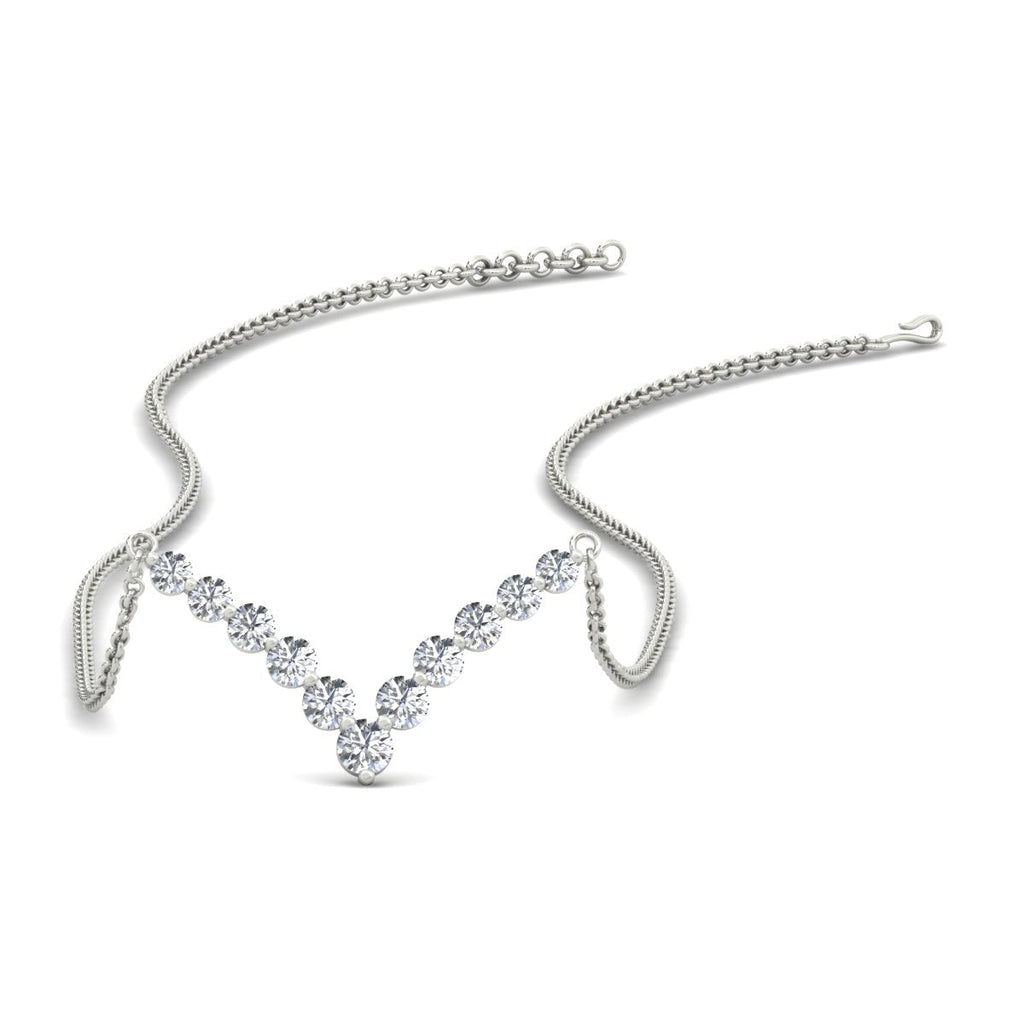 Round Graduated V-Necklace