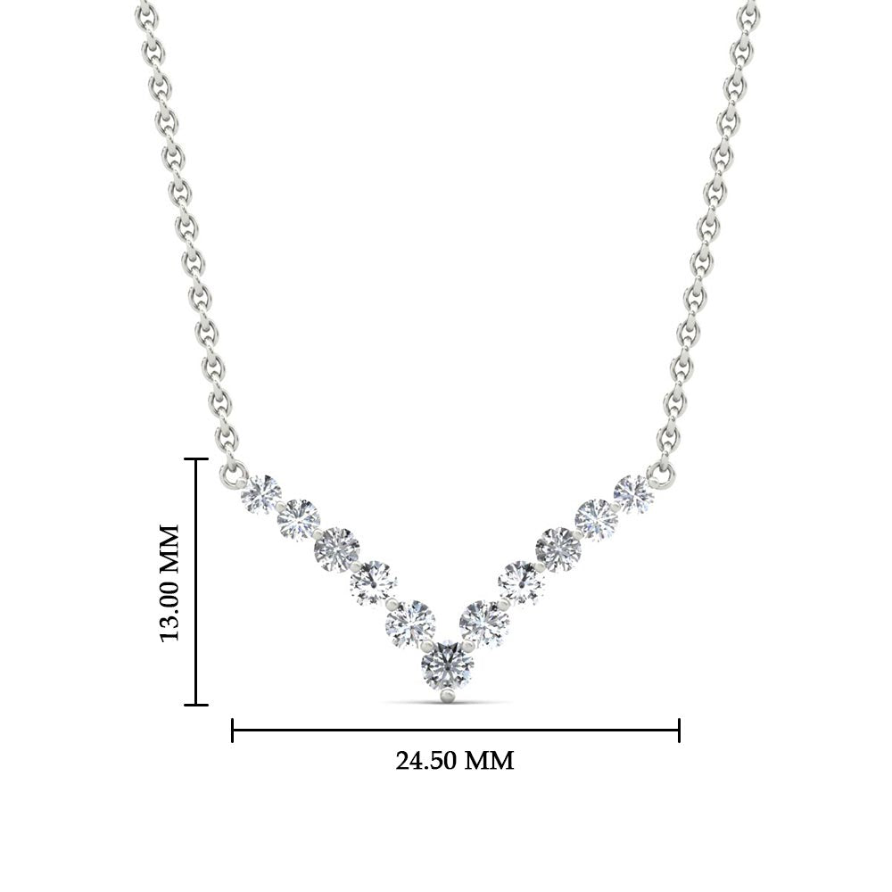 Round Graduated V-Necklace