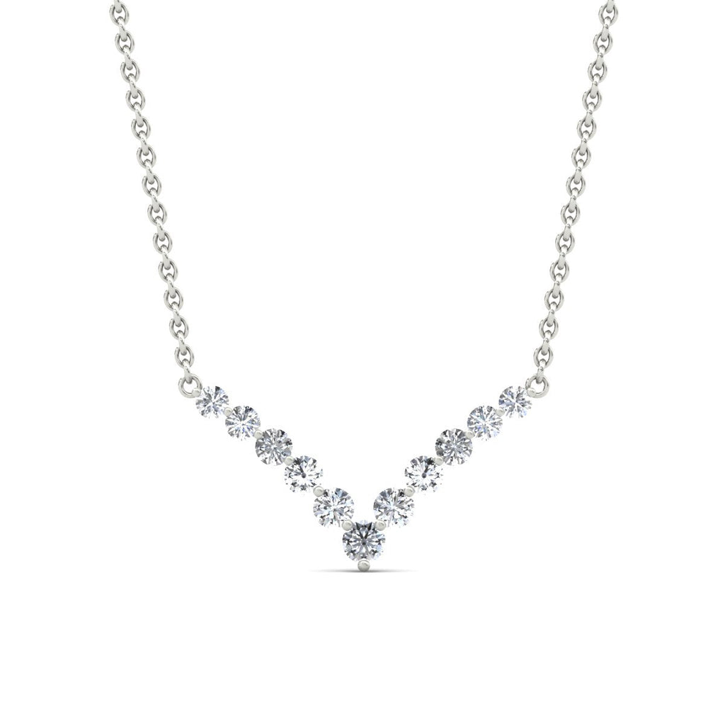 Round Graduated V-Necklace
