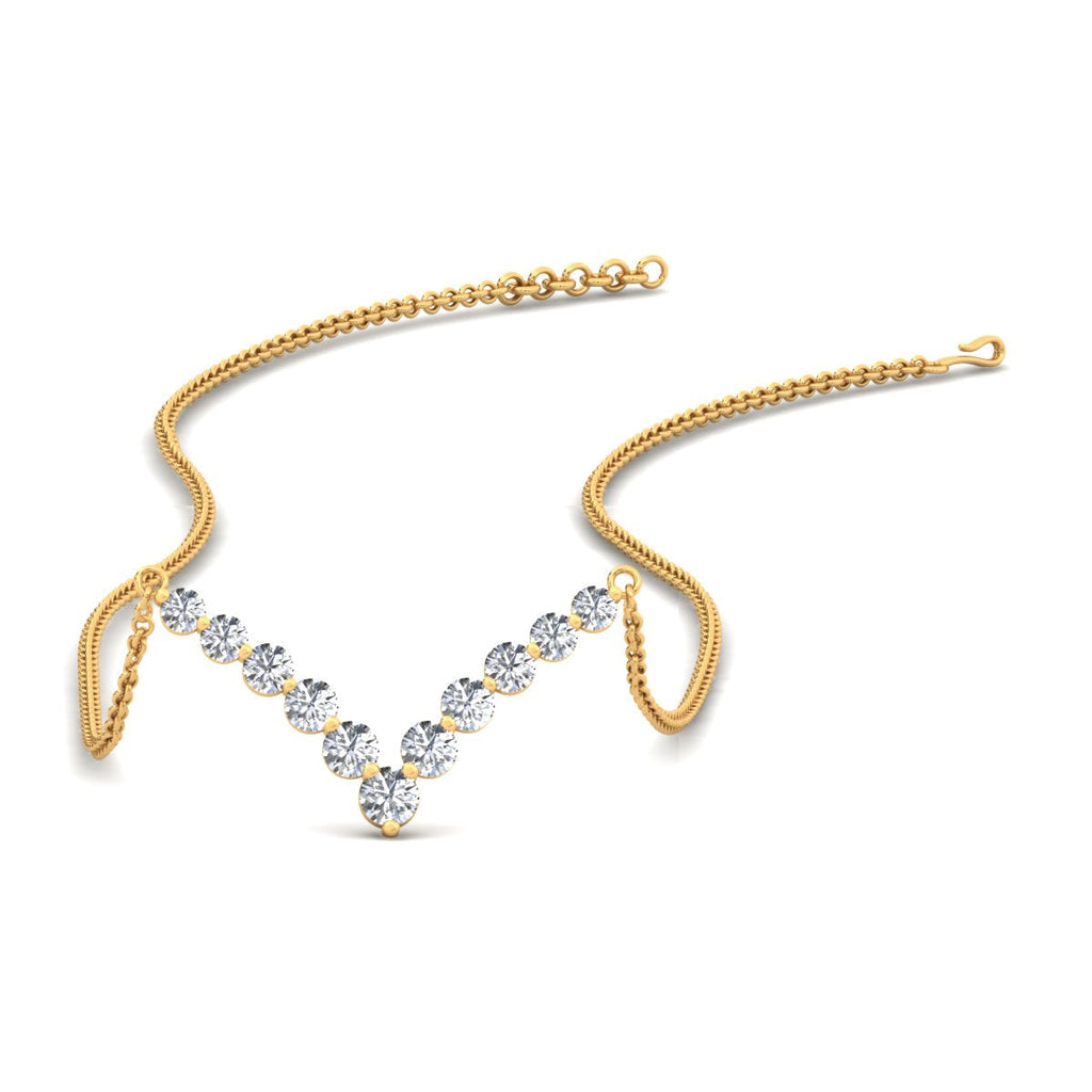 Round Graduated V-Necklace