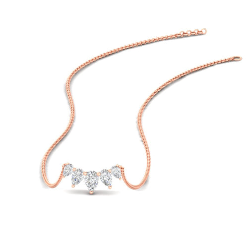 0.75 Carat 5 Stone Pear Shaped Diamond Necklace | Pendant | Wiccan Center
