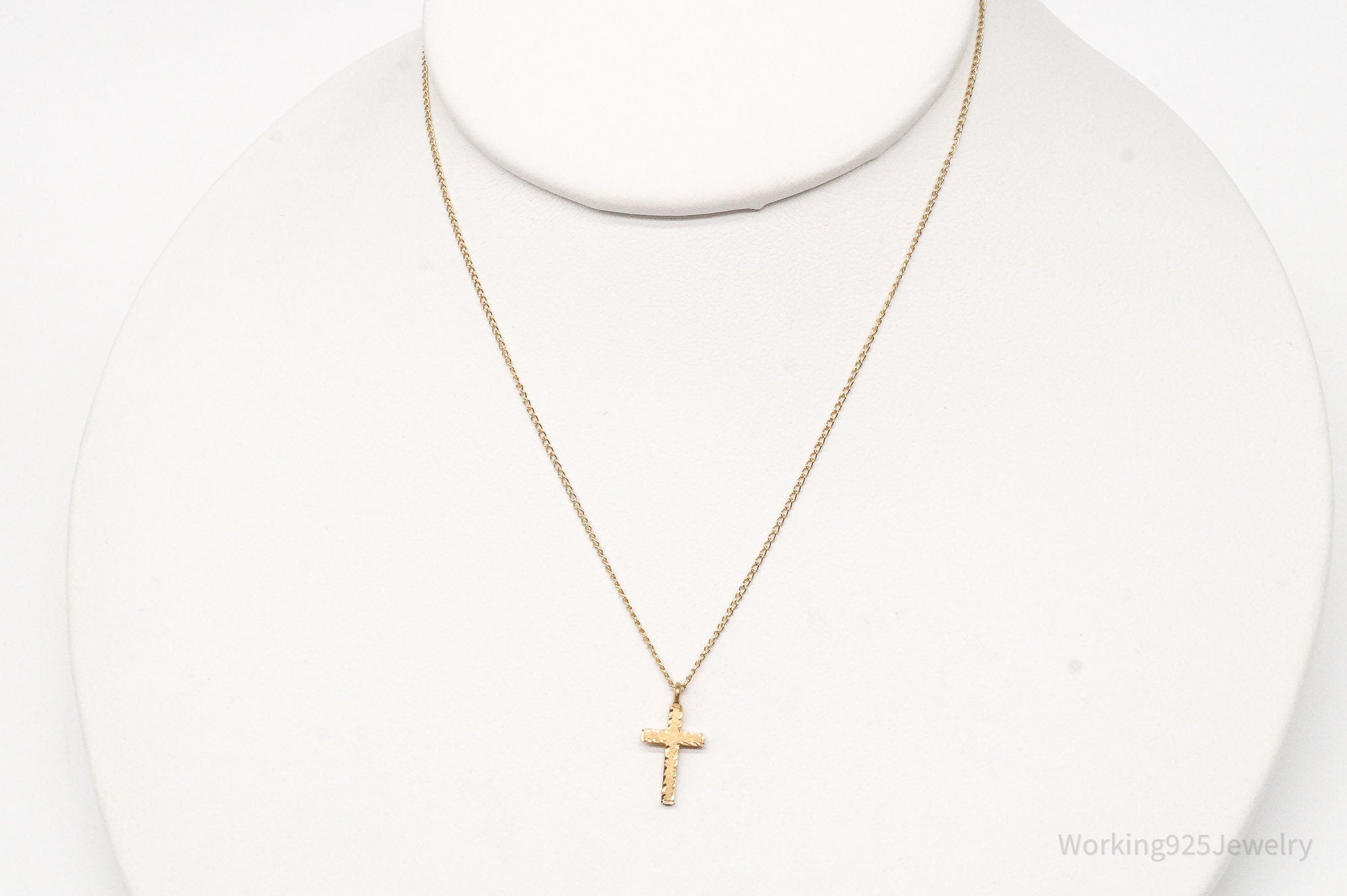 Vintage 14K Yellow Gold Filled Cross Necklace 13" | Jewelry > Necklaces > Pendants | Wiccan Center