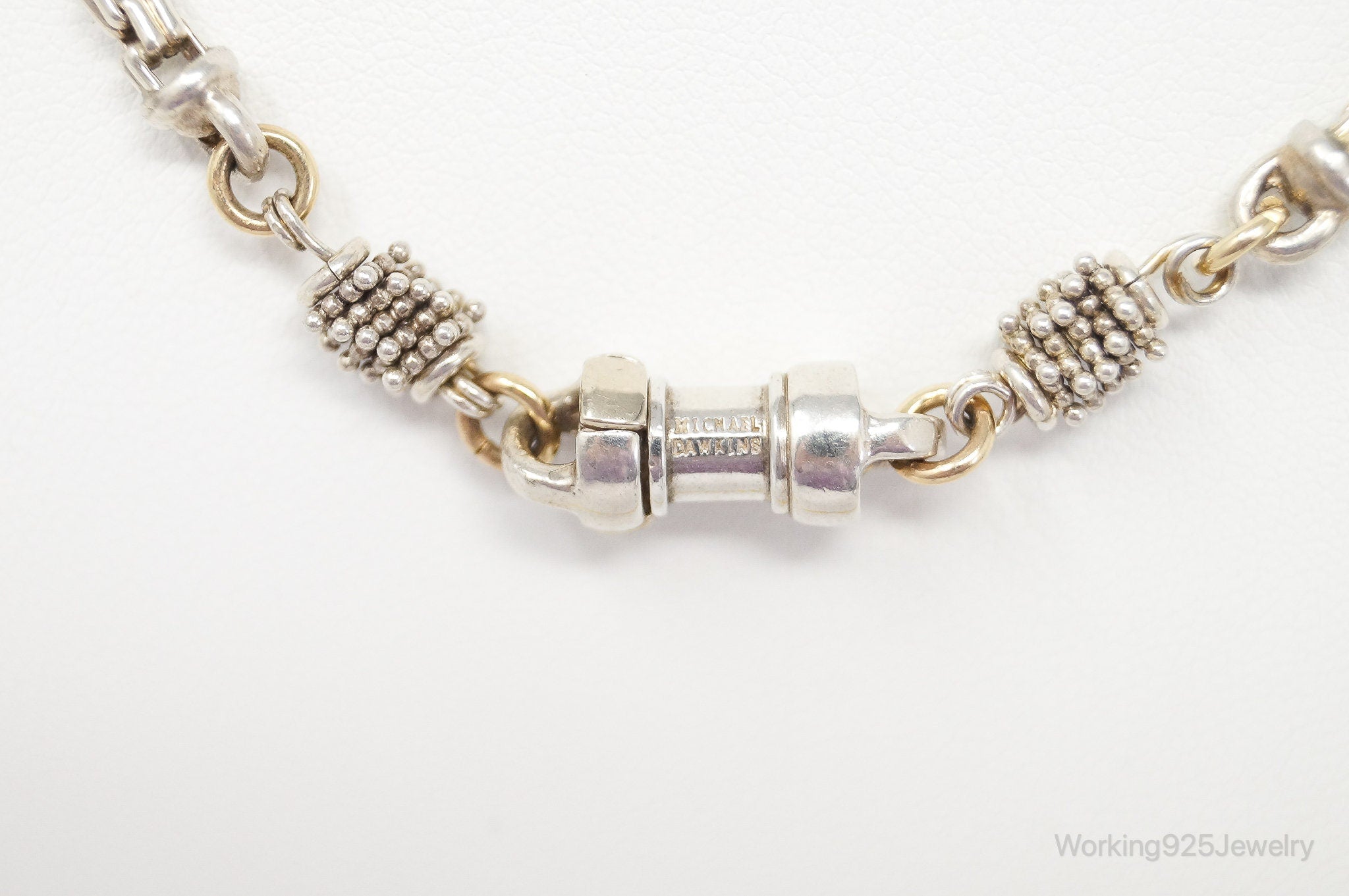 Designer Michael Dawkins 14K Gold Granulated Sterling Silver Necklace | Jewelry > Necklaces > Pendants | Wiccan Center