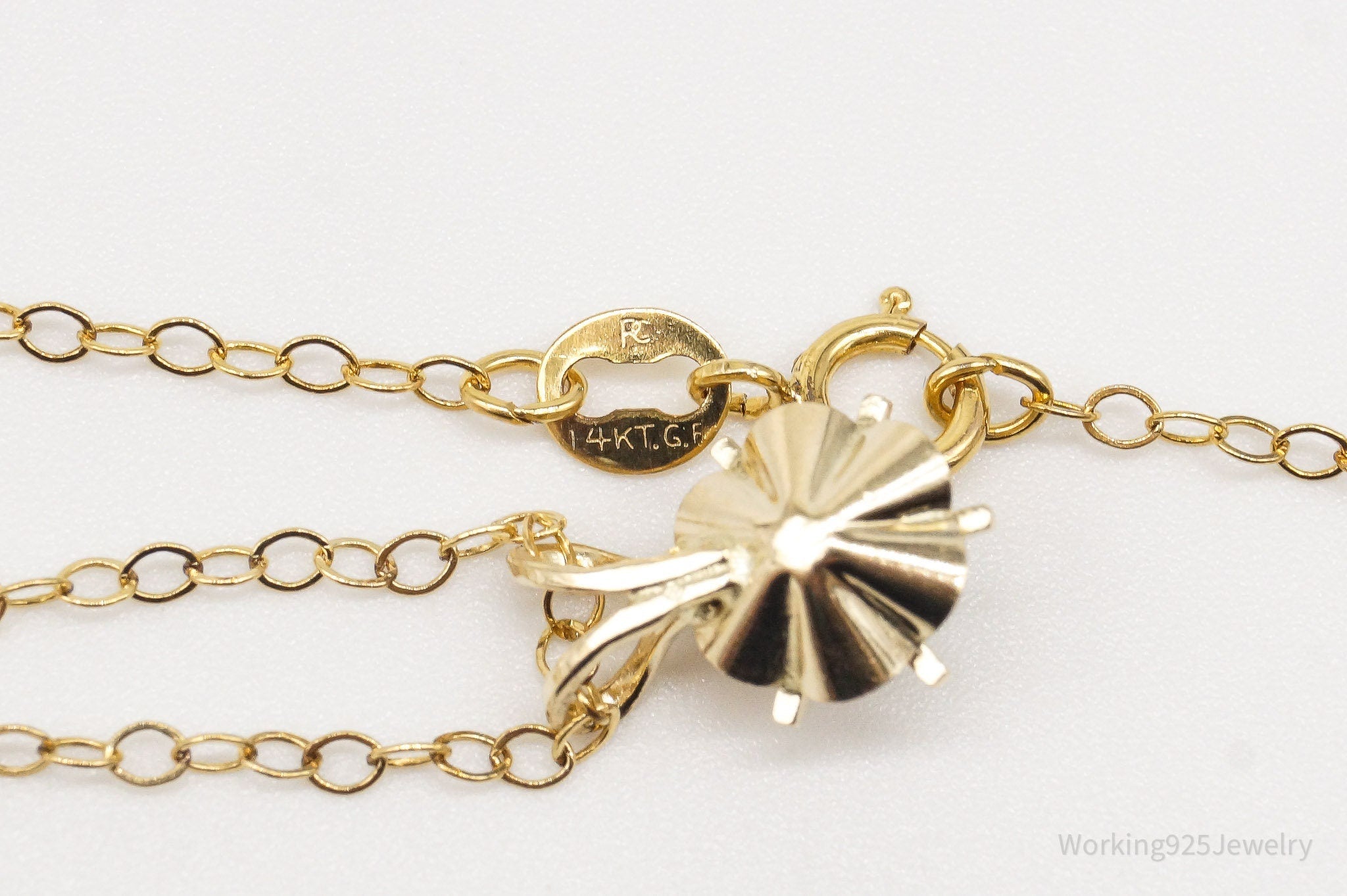 Vintage Topaz 14K Gold Filled Chain Link Necklace | Jewelry > Necklaces | Wiccan Center