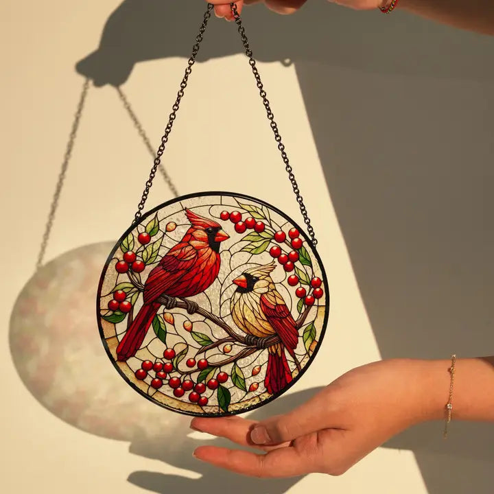 Always Near Cardinal Couple Suncatcher | Gifts | Wiccan Center