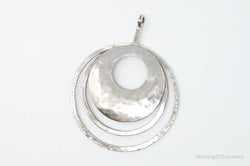 Retired Silpada Hammered Rings Sterling Silver Necklace Pendant | Jewelry > Necklaces > Pendants | Wiccan Center