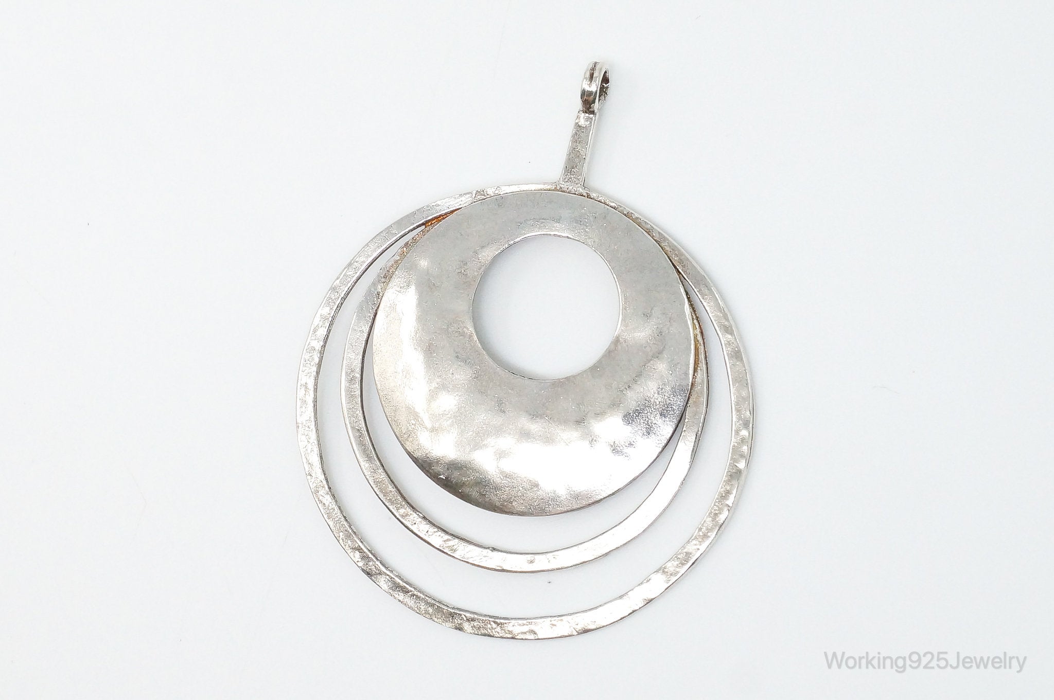 Retired Silpada Hammered Rings Sterling Silver Necklace Pendant | Jewelry > Necklaces > Pendants | Wiccan Center