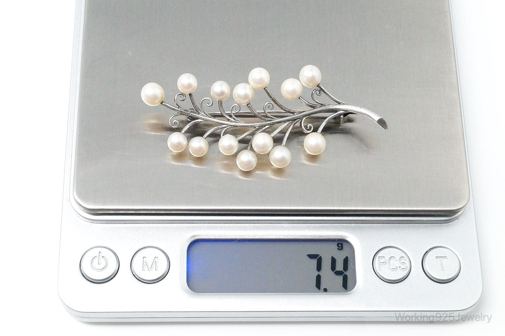 Antique K.T. Pearl Branch Sterling Silver Brooch Pin | Jewelry > Brooches, Pins & Clips | Wiccan Center