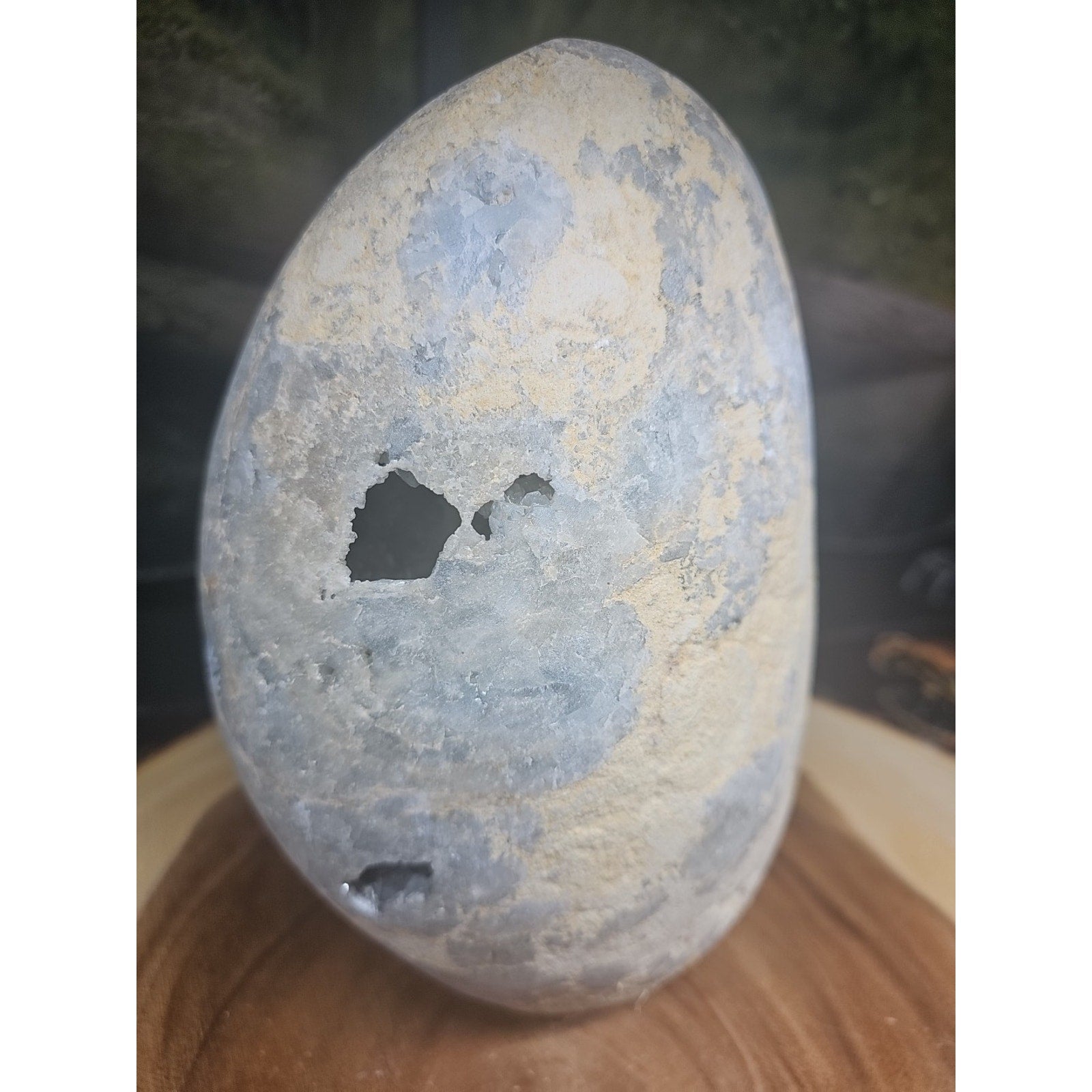 Large Baby Blue Celestite Geode Cluster — 13.6 lbs, 8 inches, Brazil | CrystalCloud Company | Geodes & Clusters | Wiccan Center
