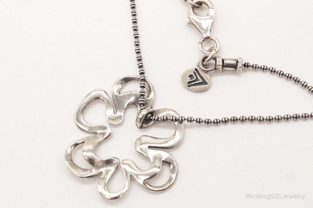 Vintage Designer Silpada Retired Flower Sterling Silver Necklace | Jewelry > Necklaces > Pendants | Wiccan Center