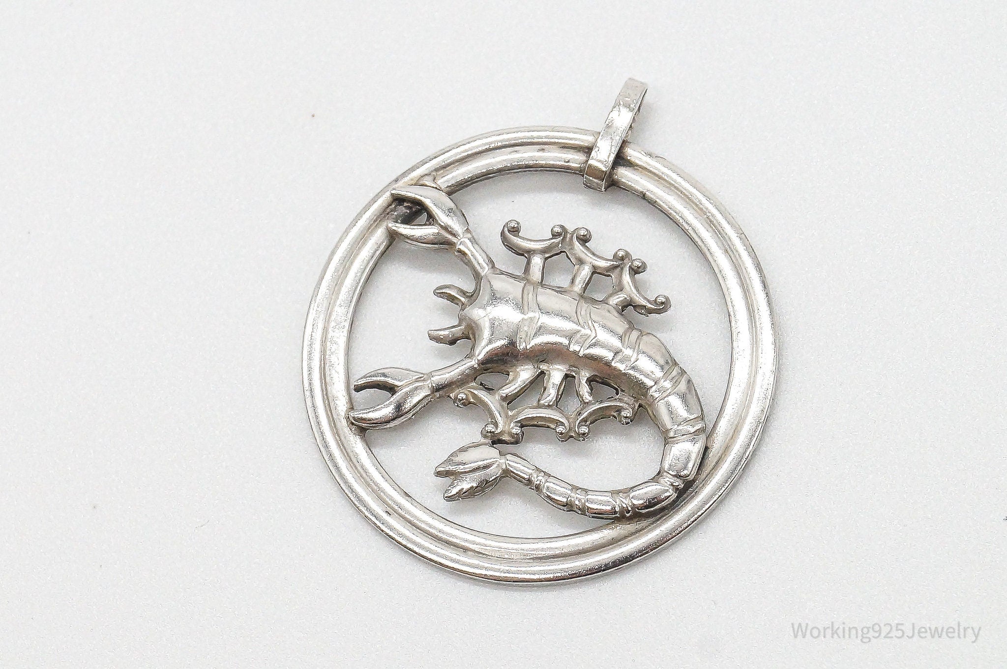 Large Vintage Designer Van Dell Scorpion Scorpio Sterling Silver Pendant | Jewelry > Necklaces > Pendants | Wiccan Center