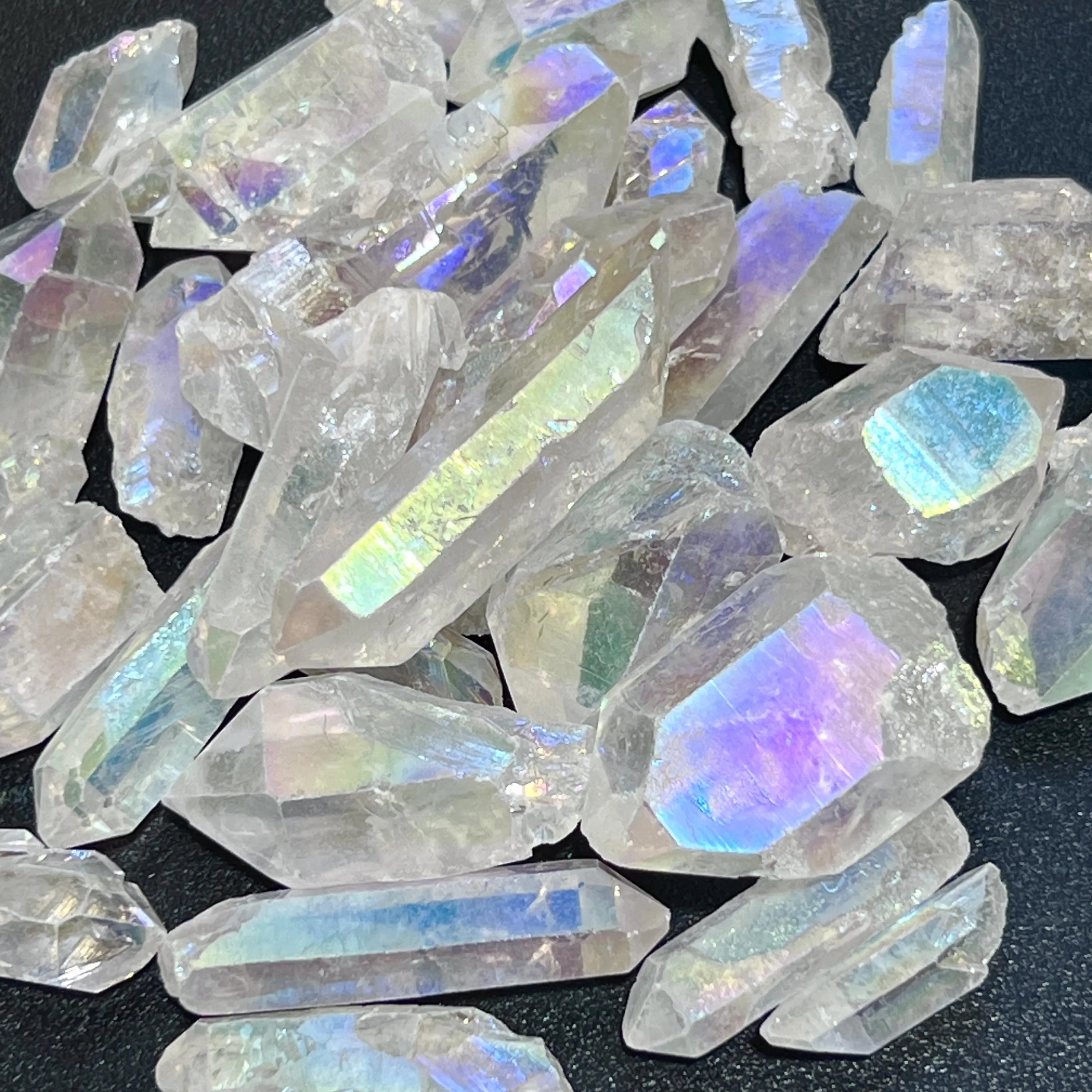 Angel Aura Clear Quartz Crystal Rough Raw Points Bulk Wholesale Lot | Home & Living > Home Decor > Home Accents > Rocks & Geodes | Wiccan Center
