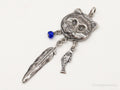 Vintage Native American Bear Dreamcatcher Sterling Silver Pendant | Jewelry > Necklaces > Pendants | Wiccan Center