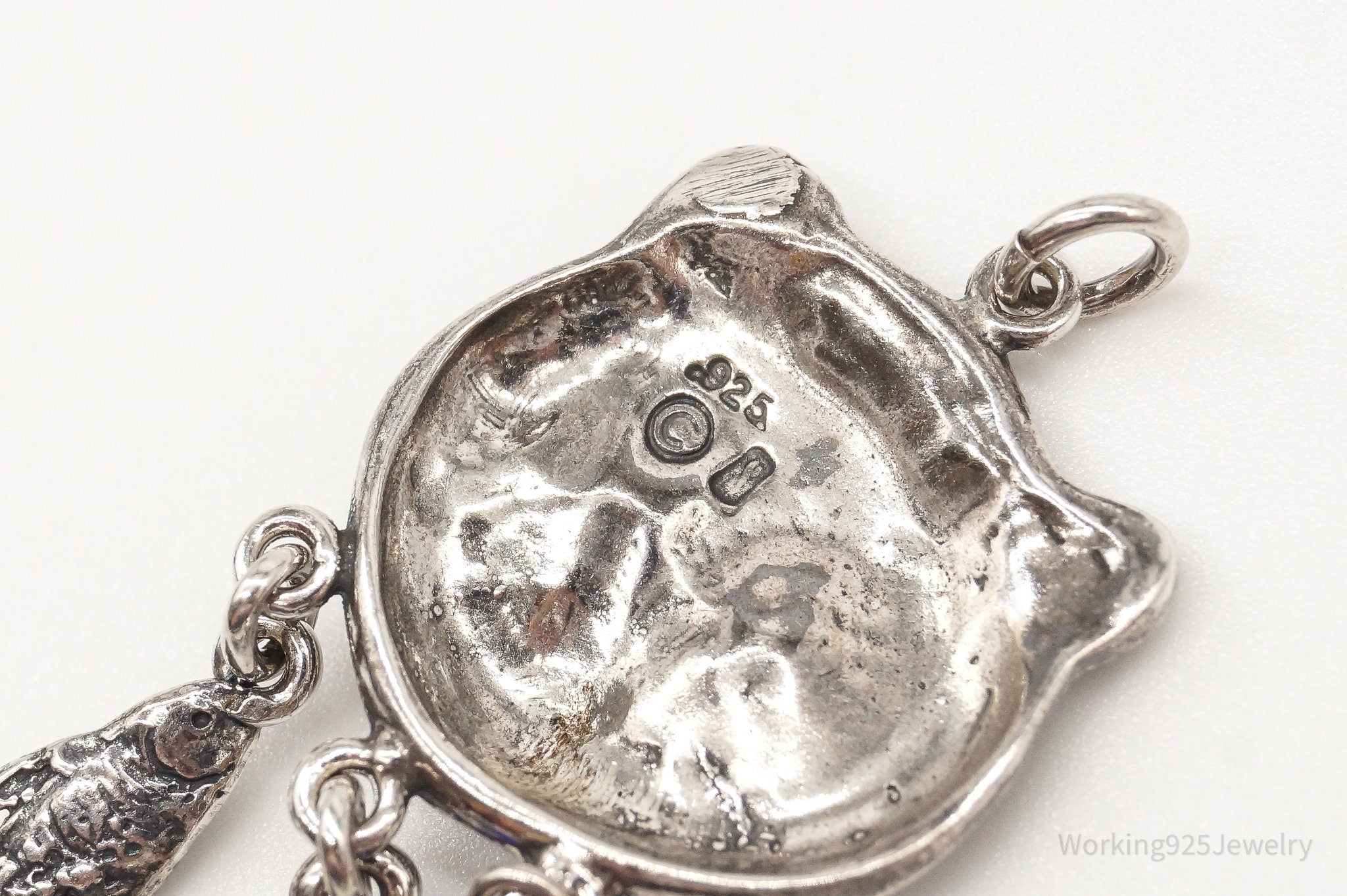 Vintage Native American Bear Dreamcatcher Sterling Silver Pendant | Jewelry > Necklaces > Pendants | Wiccan Center