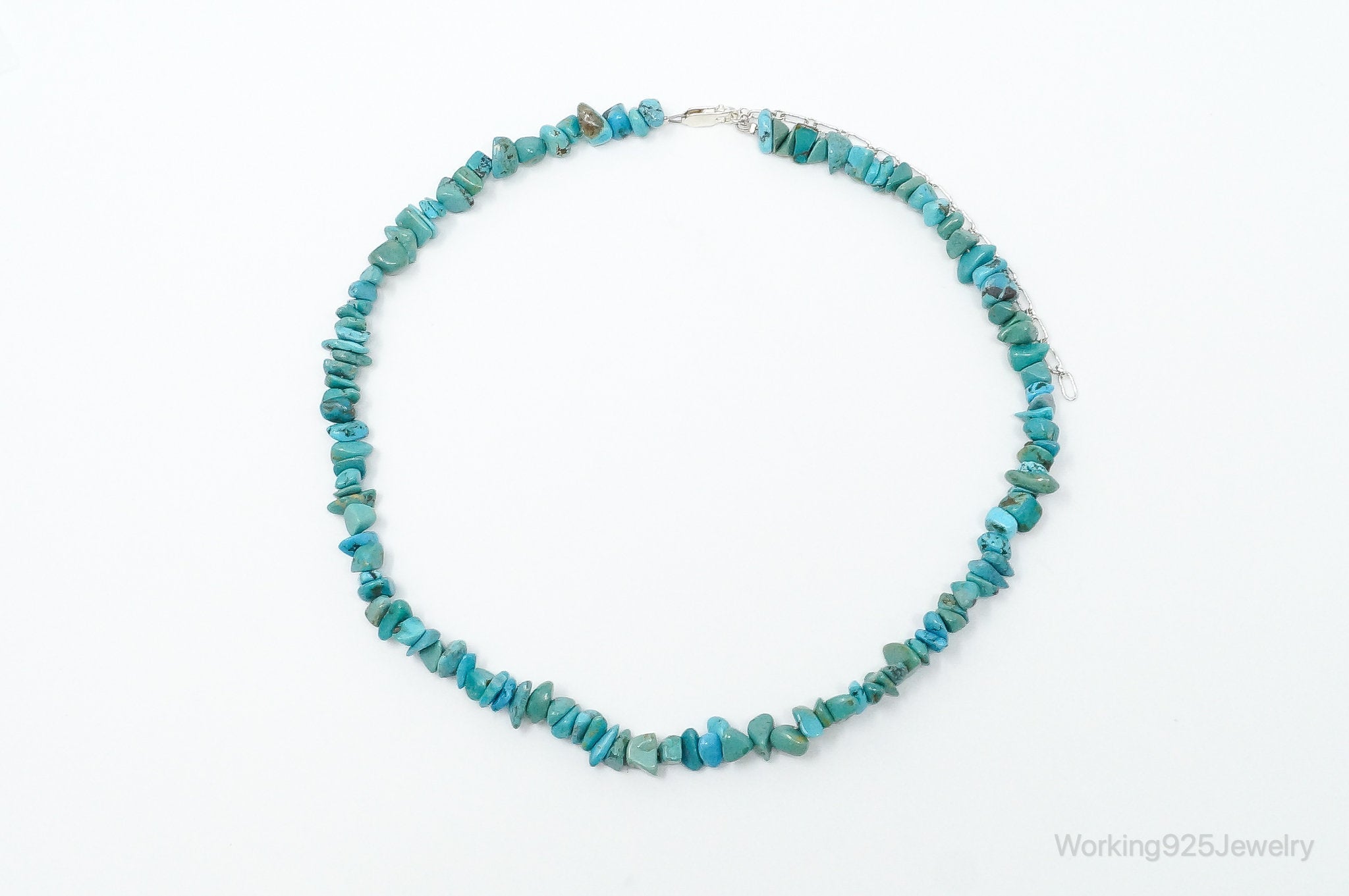 Vintage Southwestern Turquoise Beads Sterling Silver Necklace | Jewelry > Necklaces > Pendants | Wiccan Center
