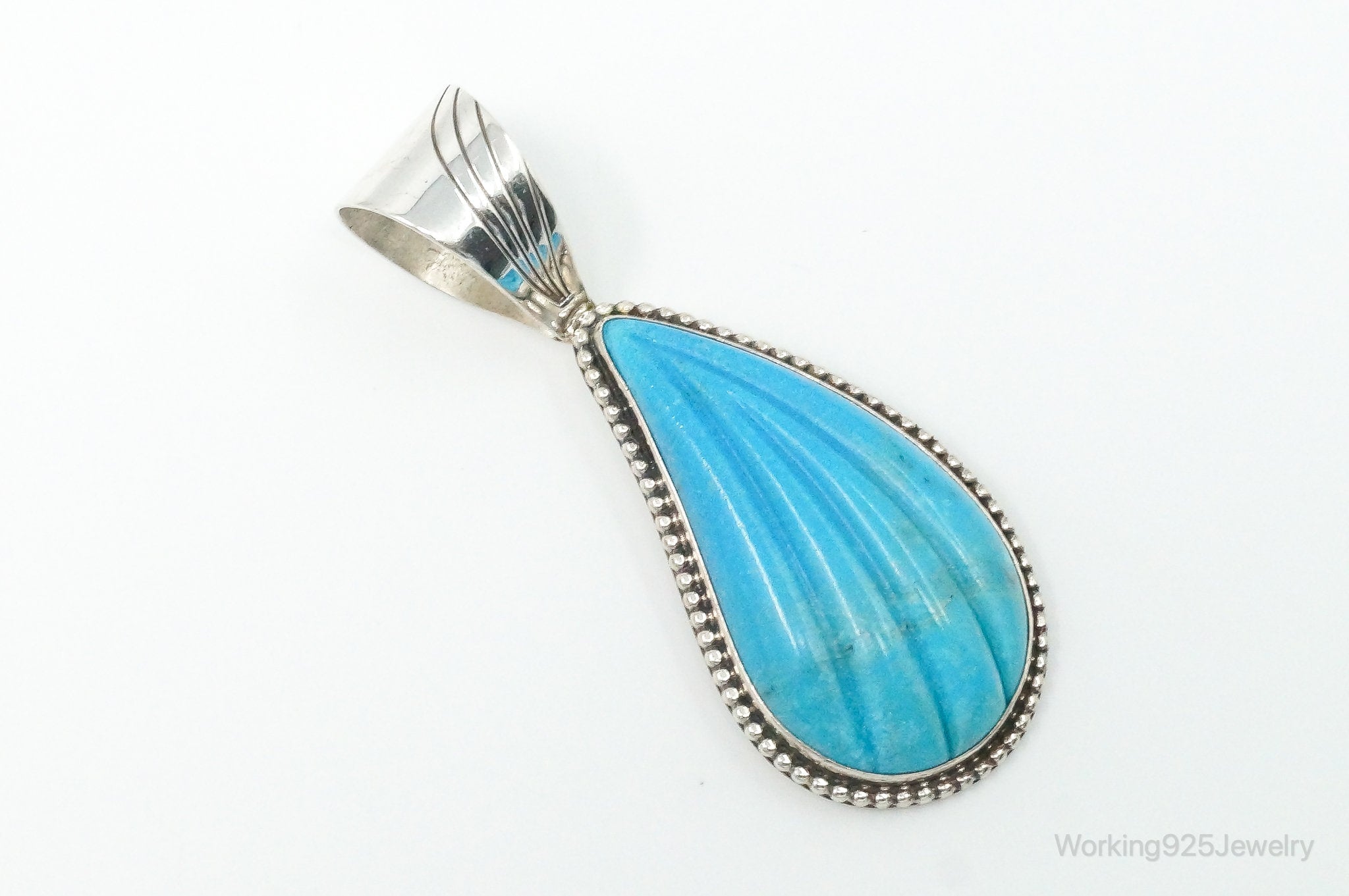 Vintage Desert Rose Trading Co Large Turquoise Sterling Silver Pendant | Jewelry > Necklaces > Pendants | Wiccan Center