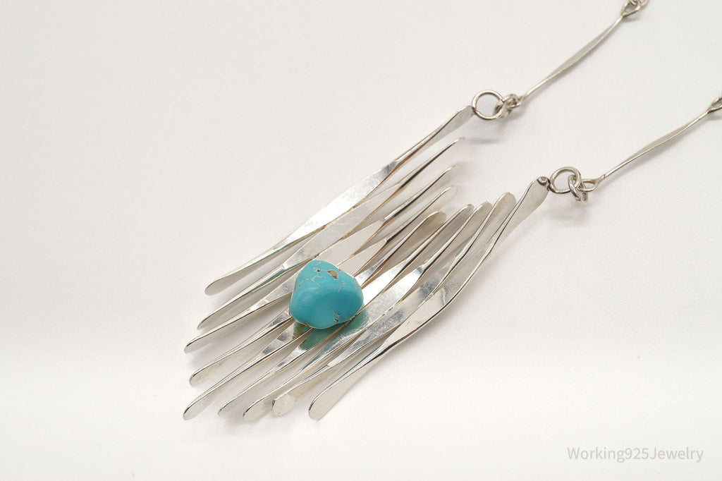 Vintage Turquoise Modernist Silver Necklace | Jewelry > Necklaces > Pendants | Wiccan Center