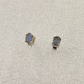 Sterling Silver Oval Labradorite Post Earrings Size 2 | Earrings | Wiccan Center