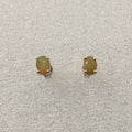 Sterling Silver Oval Ethiopian Opal Post Earrings Size 2 | Earrings | Wiccan Center