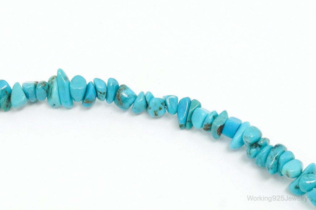 Vintage Native American Shop QT Turquoise Sterling Silver Bead Necklace | Jewelry > Necklaces > Pendants | Wiccan Center