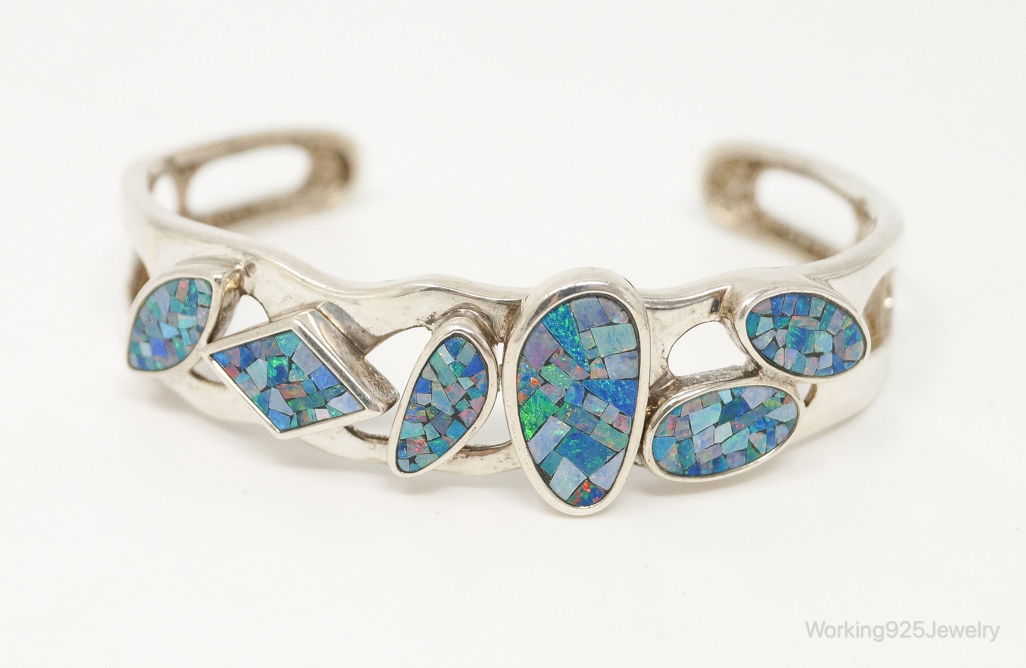 Designer Whitney Kelly WK Blue Fire Opal Sterling Silver Bracelet | Jewelry > Bracelets | Wiccan Center