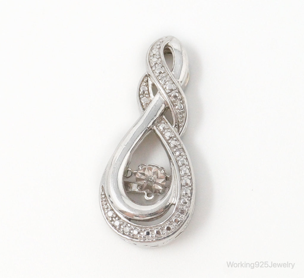 Vintage Diamond Sterling Silver Necklace Pendant | Jewelry > Necklaces > Pendants | Wiccan Center