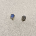 Sterling Silver Oval Labradorite Post Earrings Size 4 | Earrings | Wiccan Center