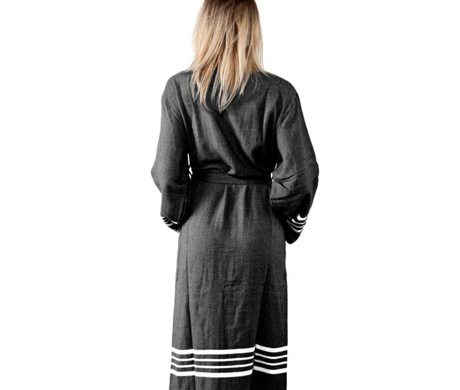Organic Turkish Cotton Kimono Bathrobe – Lightweight Spa & Home Robe | Turkish Towel | Wiccan Center