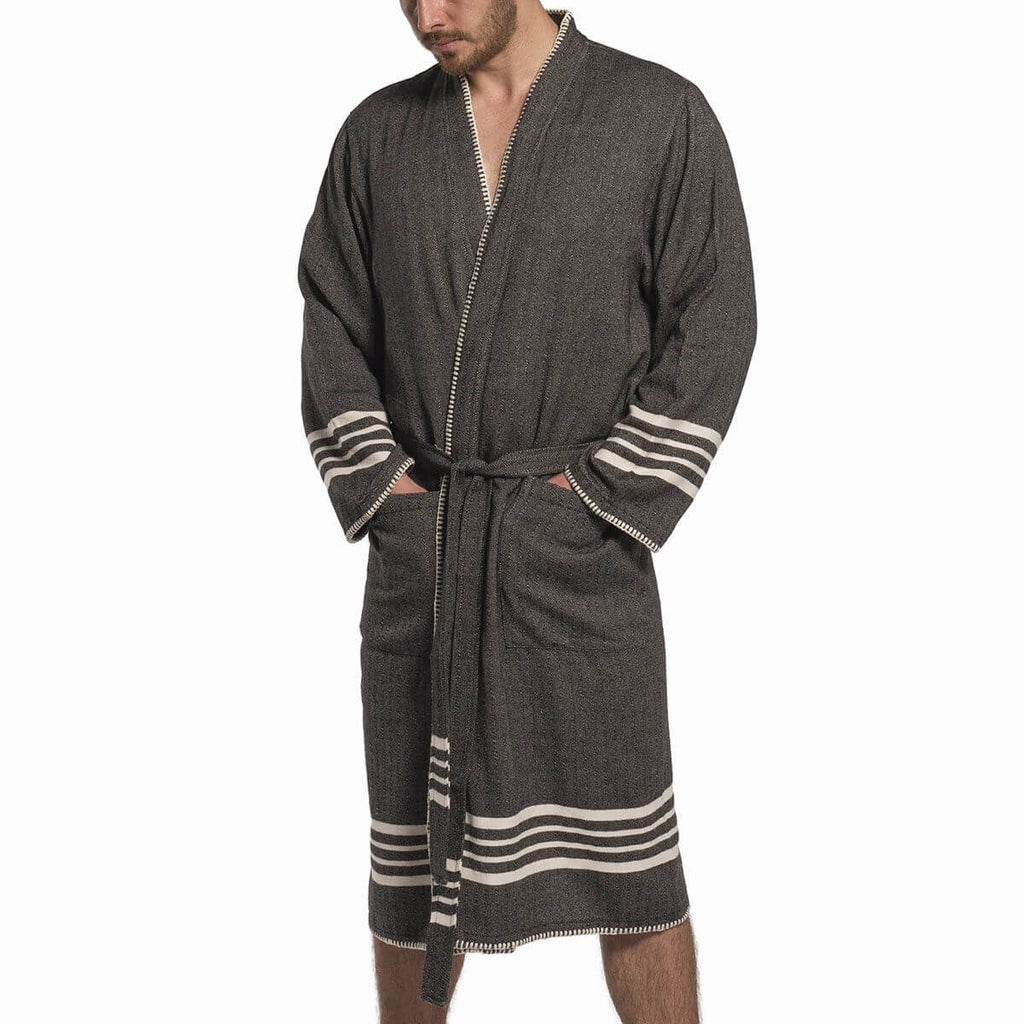 Organic Turkish Cotton Kimono Bathrobe – Lightweight Spa & Home Robe | Turkish Towel | Wiccan Center