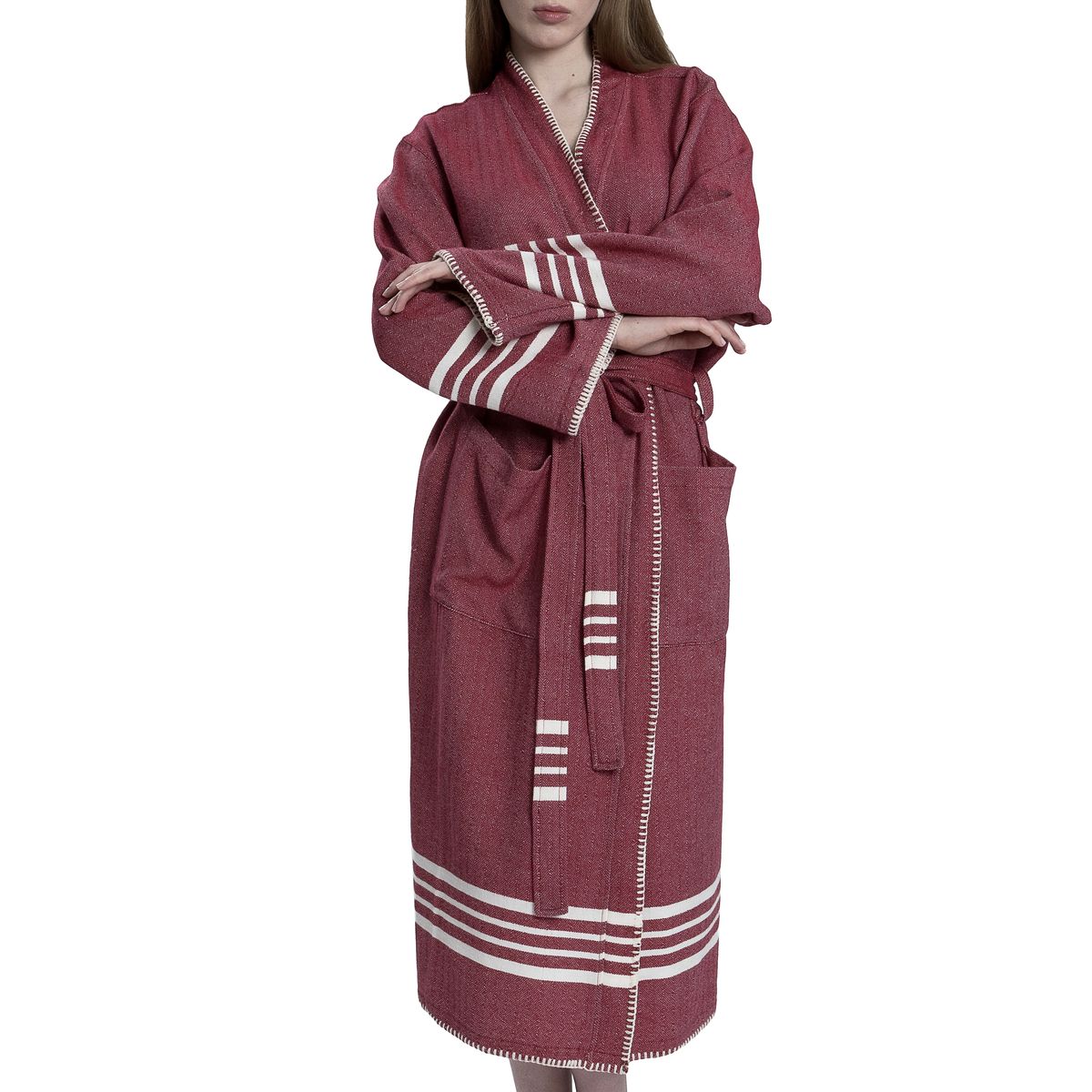 Organic Turkish Cotton Kimono Bathrobe – Lightweight Spa & Home Robe | Turkish Towel | Wiccan Center