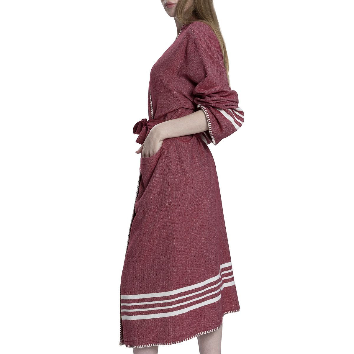 Organic Turkish Cotton Kimono Bathrobe – Lightweight Spa & Home Robe | Turkish Towel | Wiccan Center