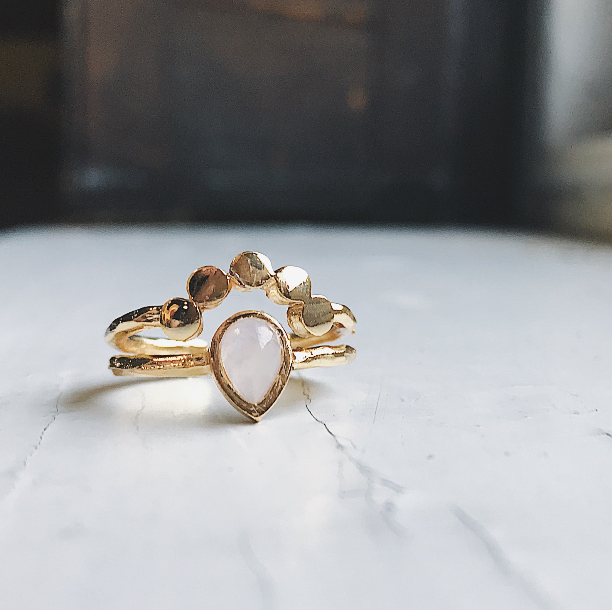 Moondrop Moonstone Ring | Ring | Wiccan Center
