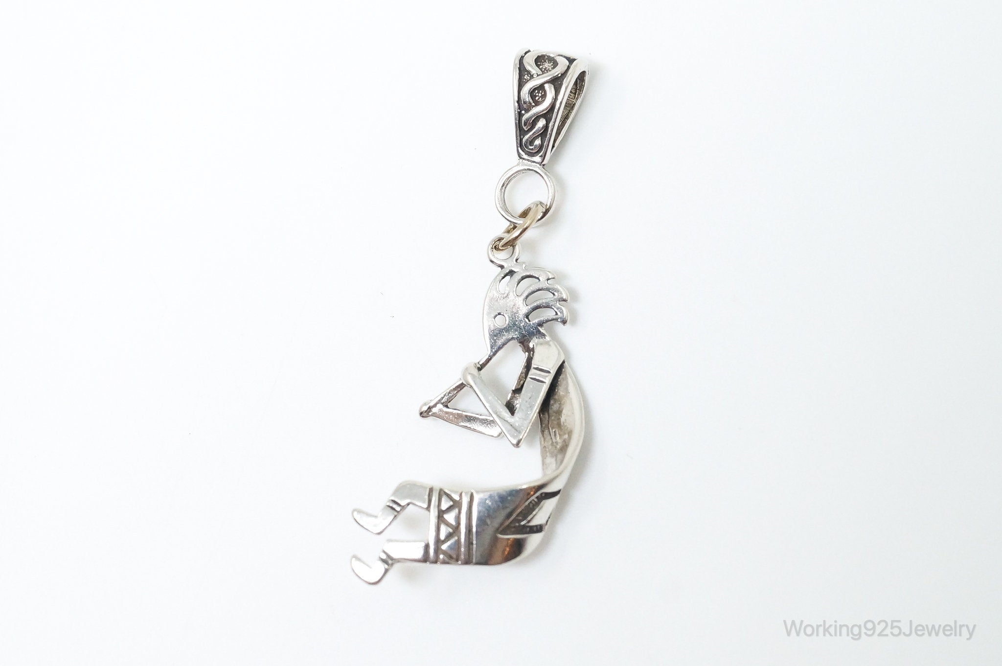 Large Vintage Native American Dancing Kokopelli Sterling Silver Pendant | Jewelry > Necklaces > Pendants | Wiccan Center