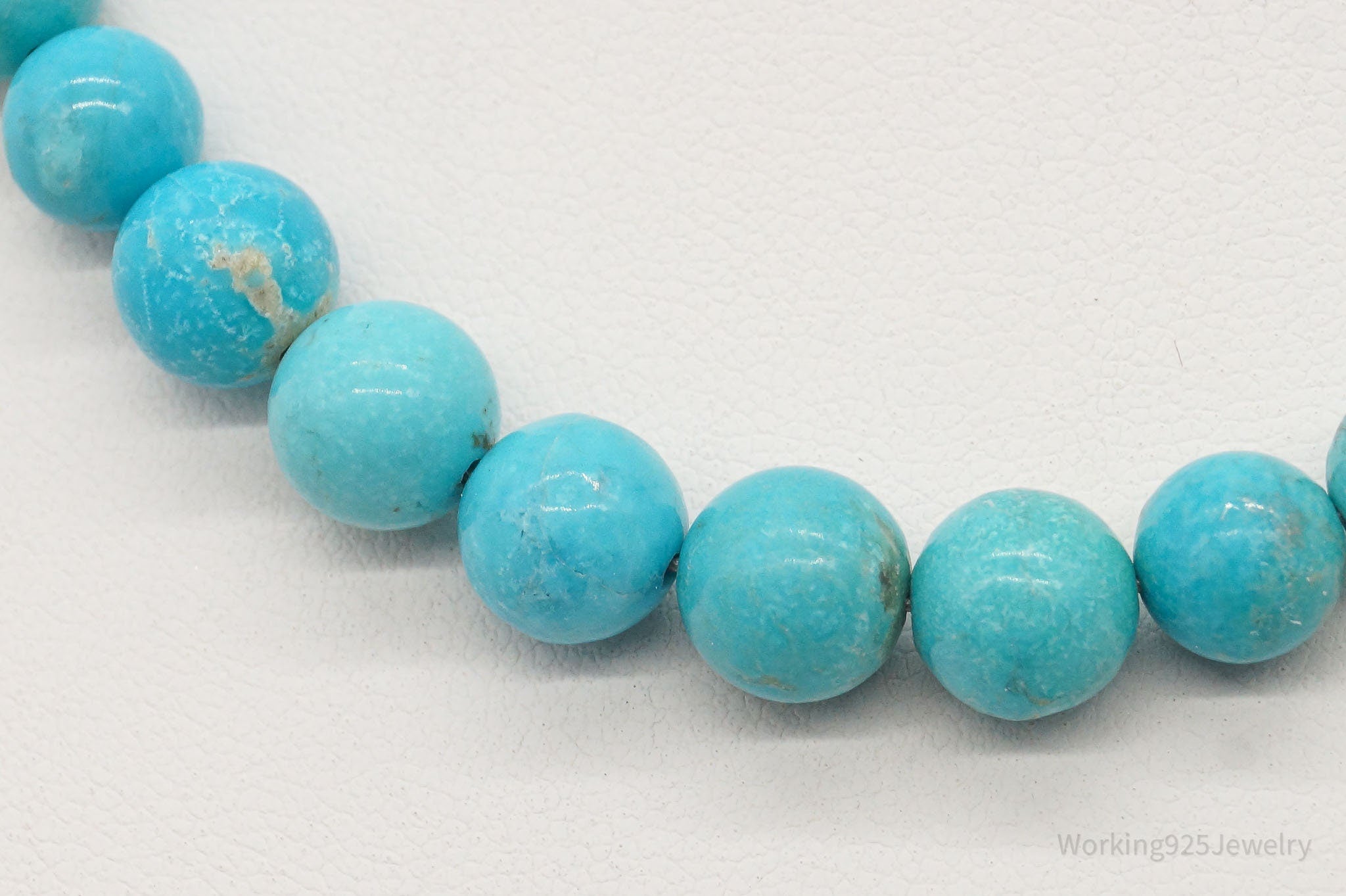 VTG Southwestern Desert Rose Trading Turquoise Bead Sterling Silver Necklace | Jewelry > Necklaces | Wiccan Center