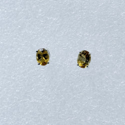 Sterling Silver Oval Citrine Post Earrings Size 1 | Earrings | Wiccan Center