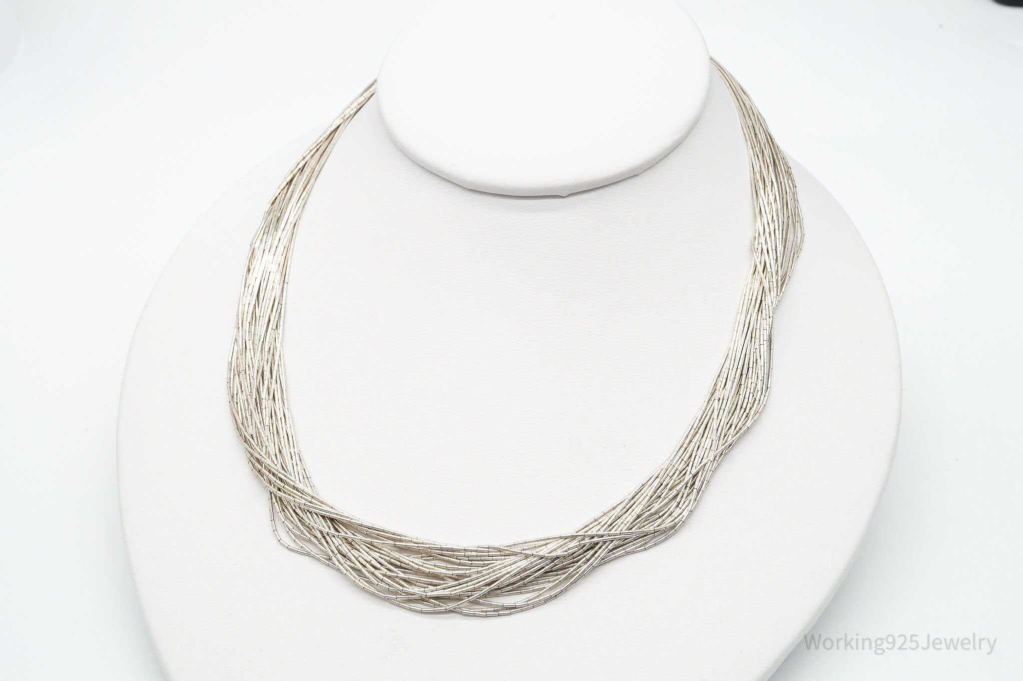Vintage Native American Shop QT Sterling Silver Bead Necklace 20" | Jewelry > Necklaces > Pendants | Wiccan Center
