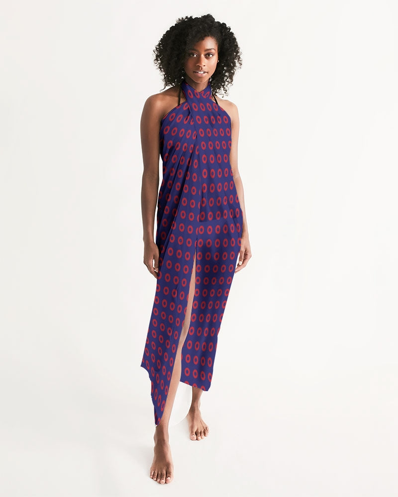 Phish Band Fishman Donuts Chiffon Beach Cover Up | Sarong | Pareo | Swimwear | Wiccan Center