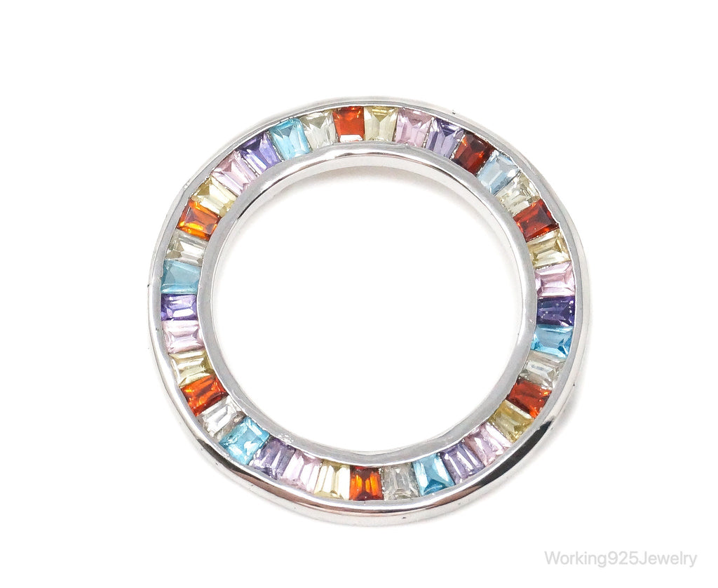 Vintage Multi Gem Sterling Silver Necklace Pendant | Jewelry > Necklaces > Pendants | Wiccan Center