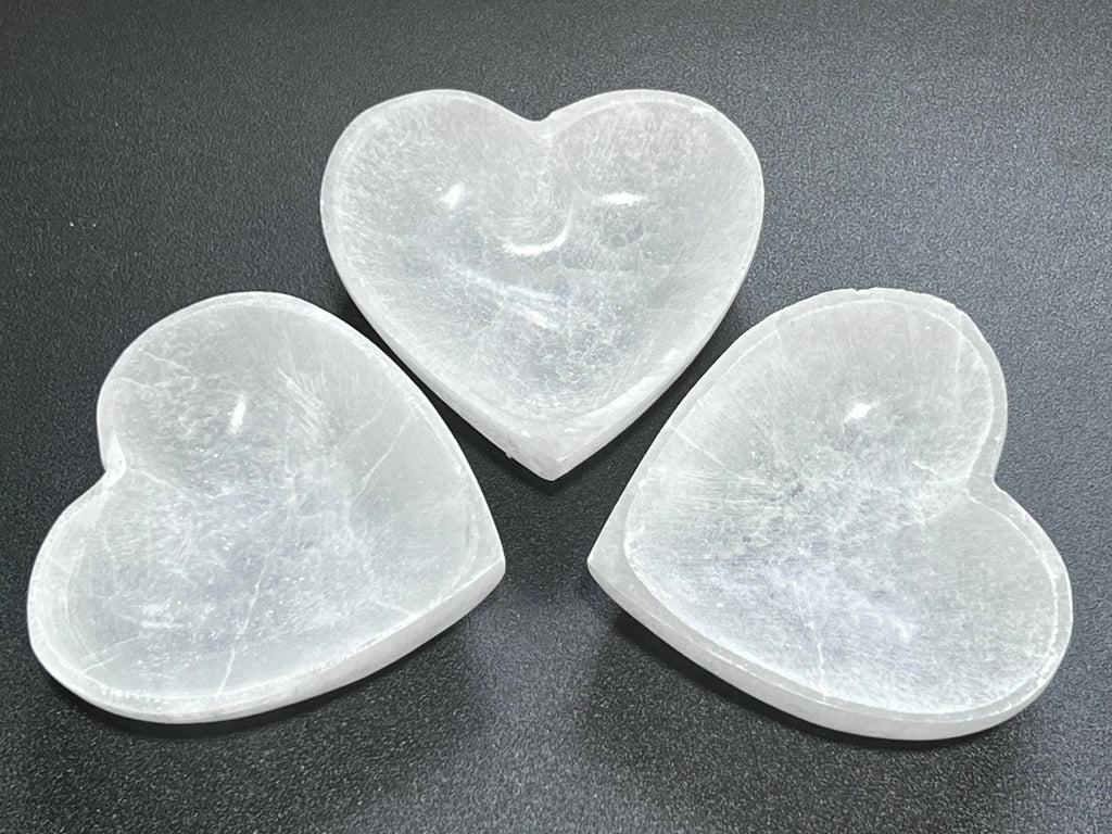 Selenite Satin Spar Crystal Heart Bowl Carving | Home & Living > Spirituality & Religion > Reiki & Chakras | Wiccan Center