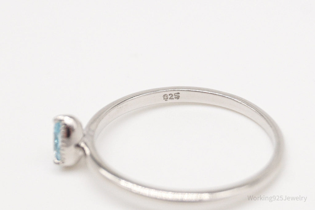 Vintage Blue Topaz Sterling Silver Ring - Size 8 | Jewelry > Rings | Wiccan Center