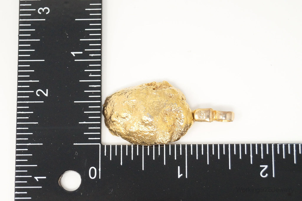Vintage Druzy Agate Geode Gold Vermeil Sterling Silver Necklace Pendant | Jewelry > Necklaces > Pendants | Wiccan Center