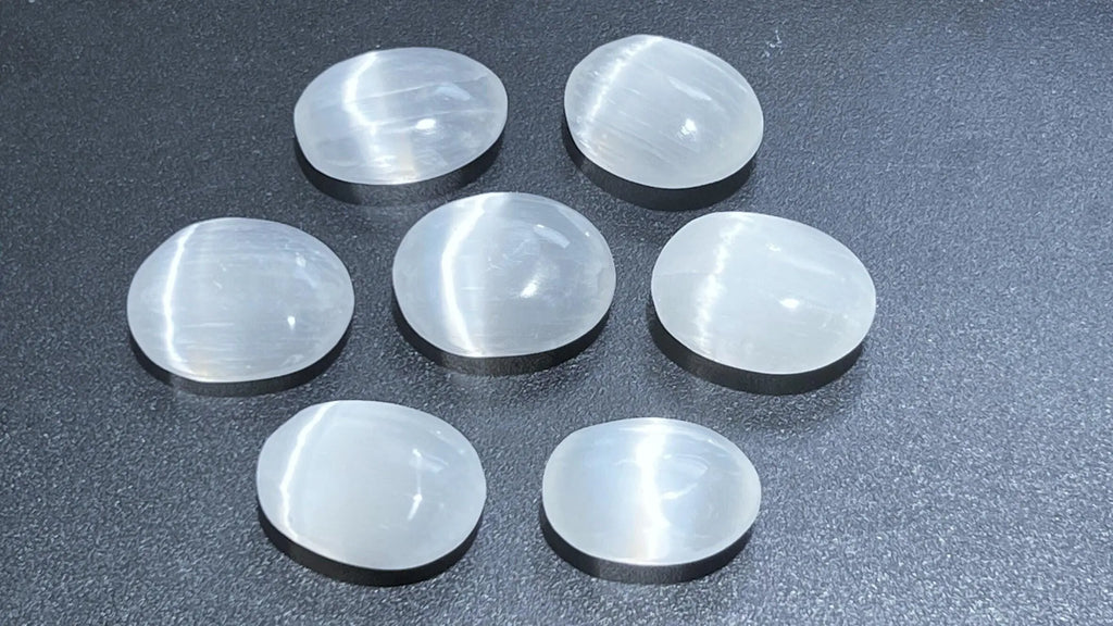 Selenite Crystal Mini Small Palm Stone Orb Carving Wholesale Bulk Gemstone Lot | Home & Living > Spirituality & Religion > Prayer Beads & Charms > Metaphysical Crystals | Wiccan Center